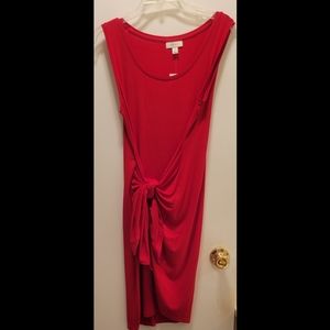Light Weight Red Faux Wrap Dress that Ties in Front Size M by Style & Co NWT